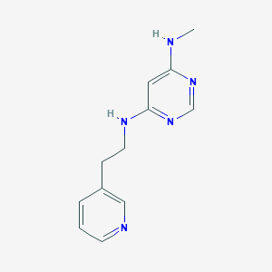 molecular formula C12H15N5 B1470744 N4-methyl-N6-(2-(pyridin-3-yl)ethyl)pyrimidine-4,6-diamine CAS No. 1517482-46-0