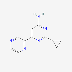 2-Cyclopropyl-6-(pyrazin-2-yl)pyrimidin-4-amine