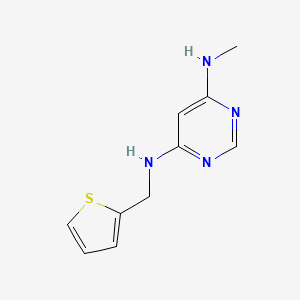 molecular formula C10H12N4S B1470748 N4-methyl-N6-(thiophen-2-ylmethyl)pyrimidine-4,6-diamine CAS No. 1503420-43-6