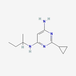 molecular formula C11H18N4 B1470750 N4-(sec-butyl)-2-cyclopropylpyrimidine-4,6-diamine CAS No. 1538688-80-0