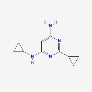 molecular formula C10H14N4 B1470752 N4,2-dicyclopropylpyrimidine-4,6-diamine CAS No. 1513080-62-0