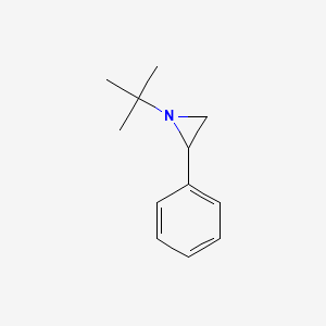 molecular formula C12H17N B14707551 1-Tert-butyl-2-phenylaziridine CAS No. 18366-49-9