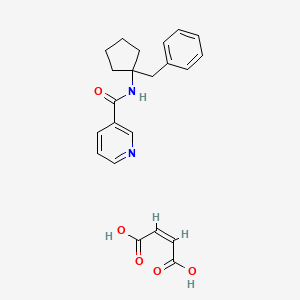 molecular formula C22H24N2O5 B14707556 N-(1-Benzylcyclopentyl)nicotinamide maleate CAS No. 21024-64-6