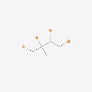 molecular formula C5H8Br4 B14707557 1,2,3,4-Tetrabromo-2-methyl-butane CAS No. 24173-08-8