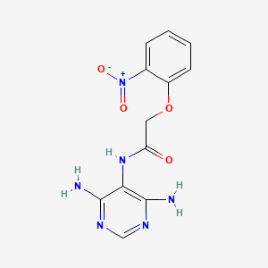 molecular formula C12H12N6O4 B14707563 N-(4,6-diaminopyrimidin-5-yl)-2-(2-nitrophenoxy)acetamide CAS No. 21313-81-5