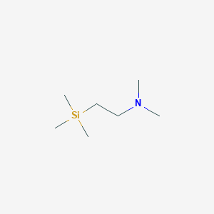 molecular formula C7H19NSi B14707629 Ethanamine, N,N-dimethyl-2-(trimethylsilyl)- CAS No. 23138-94-5