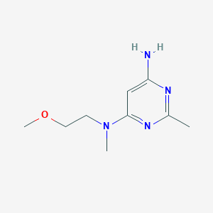 molecular formula C9H16N4O B1470765 N4-(2-methoxyethyl)-N4,2-dimethylpyrimidine-4,6-diamine CAS No. 1521380-38-0