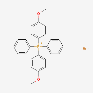 molecular formula C26H24BrO2P B14707658 Bis(4-methoxyphenyl)(diphenyl)phosphanium bromide CAS No. 20543-49-1