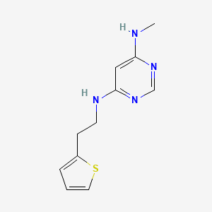 molecular formula C11H14N4S B1470766 N4-methyl-N6-(2-(thiophen-2-yl)ethyl)pyrimidine-4,6-diamine CAS No. 1514096-23-1