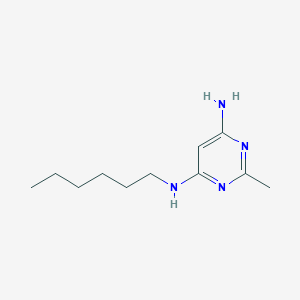 molecular formula C11H20N4 B1470767 N4-hexyl-2-methylpyrimidine-4,6-diamine CAS No. 1539190-33-4