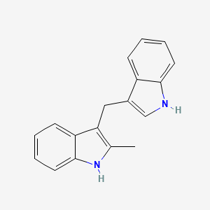molecular formula C18H16N2 B14707745 1H-Indole, 3-(1H-indol-3-ylmethyl)-2-methyl- CAS No. 22546-09-4