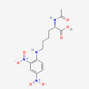 molecular formula C14H18N4O7 B14707828 N(2)-Acetyl-N(6)-(2,4-dinitrophenyl)lysine CAS No. 22619-87-0