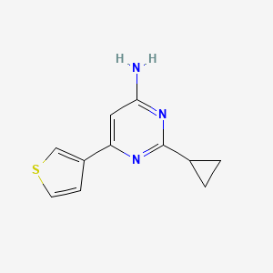2-Cyclopropyl-6-(thiophen-3-yl)pyrimidin-4-amine
