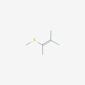 molecular formula C6H12S B14707847 2-Butene, 2-methyl-3-(methylthio)- CAS No. 24653-46-1