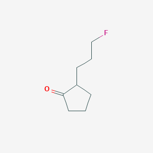 molecular formula C8H13FO B1470786 2-(3-Fluoropropyl)cyclopentan-1-one CAS No. 1509324-95-1
