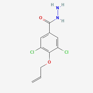 molecular formula C10H10Cl2N2O2 B14707866 Benzoic acid, 4-(allyloxy)-3,5-dichloro-, hydrazide CAS No. 23964-32-1