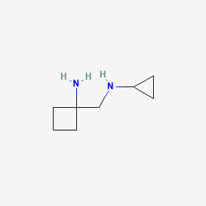 molecular formula C8H16N2 B1470787 1-[(环丙基氨基)甲基]环丁-1-胺 CAS No. 1536948-33-0