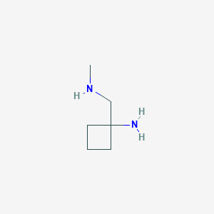 molecular formula C6H14N2 B1470788 1-[(Methylamino)methyl]cyclobutan-1-amine CAS No. 1508343-48-3