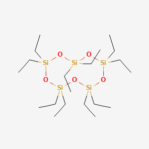 molecular formula C20H50O5Si5 B14707930 Cyclopentasiloxane, decaethyl- CAS No. 18766-20-6