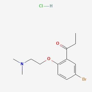 molecular formula C13H19BrClNO2 B14707938 Propiophenone, 5'-bromo-2'-(2-(dimethylamino)ethoxy)-, hydrochloride CAS No. 20808-95-1