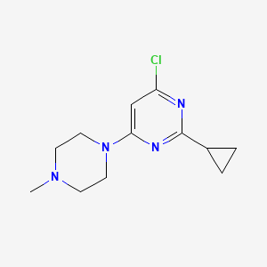 molecular formula C12H17ClN4 B1470796 4-Chloro-2-cyclopropyl-6-(4-methylpiperazin-1-yl)pyrimidine CAS No. 1510369-33-1