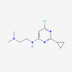 molecular formula C11H17ClN4 B1470797 N1-(6-chloro-2-cyclopropylpyrimidin-4-yl)-N2,N2-dimethylethane-1,2-diamine CAS No. 1487362-28-6