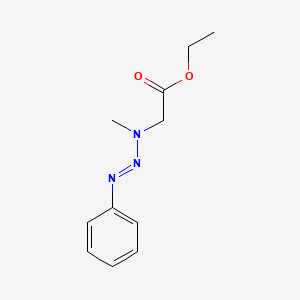 molecular formula C11H15N3O2 B14707977 Ethyl 2-[methyl(phenyldiazenyl)amino]acetate CAS No. 21600-46-4