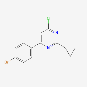 molecular formula C13H10BrClN2 B1470799 4-(4-Bromophenyl)-6-chloro-2-cyclopropylpyrimidine CAS No. 1354763-77-1