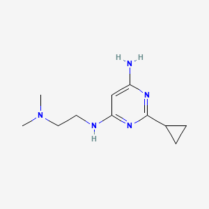 2-cyclopropyl-N4-(2-(dimethylamino)ethyl)pyrimidine-4,6-diamine
