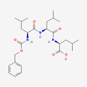 molecular formula C26H41N3O6 B14708029 L-Leucine, N-[(phenylmethoxy)carbonyl]-L-leucyl-L-leucyl- CAS No. 18867-96-4