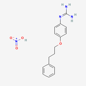 molecular formula C16H20N4O4 B14708054 Nitric acid;2-[4-(3-phenylpropoxy)phenyl]guanidine CAS No. 18859-04-6