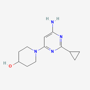 molecular formula C12H18N4O B1470808 1-(6-Amino-2-cyclopropylpyrimidin-4-yl)piperidin-4-ol CAS No. 1507891-27-1