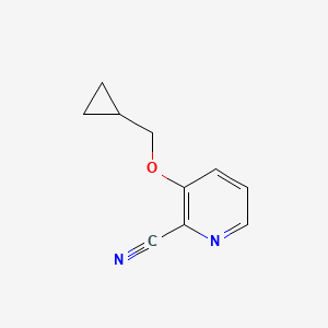 molecular formula C10H10N2O B1470812 3-(Cyclopropylmethoxy)picolinonitrile CAS No. 1522891-53-7