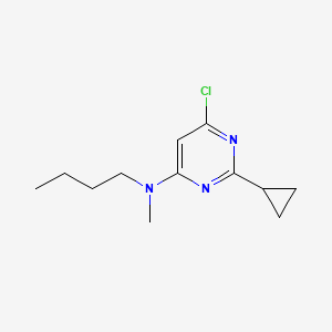 molecular formula C12H18ClN3 B1470814 N-butyl-6-chloro-2-cyclopropyl-N-methylpyrimidin-4-amine CAS No. 1519315-02-6