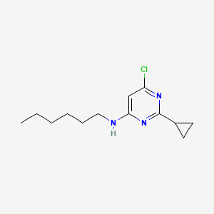 molecular formula C13H20ClN3 B1470819 6-chloro-2-cyclopropyl-N-hexylpyrimidin-4-amine CAS No. 1495975-70-6