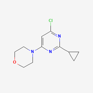 molecular formula C11H14ClN3O B1470820 4-(6-Chloro-2-cyclopropylpyrimidin-4-yl)morpholine CAS No. 1412954-81-4