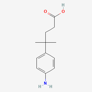 molecular formula C12H17NO2 B14708228 4-(4-Aminophenyl)-4-methylpentanoic acid CAS No. 23203-46-5