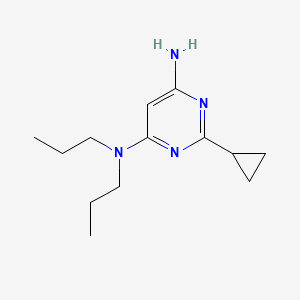 molecular formula C13H22N4 B1470823 2-环丙基-N4,N4-二丙基嘧啶-4,6-二胺 CAS No. 1523481-86-8