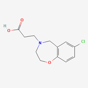 molecular formula C12H14ClNO3 B1470824 3-(7-chloro-2,3-dihydrobenzo[f][1,4]oxazepin-4(5H)-yl)propanoic acid CAS No. 1783969-76-5