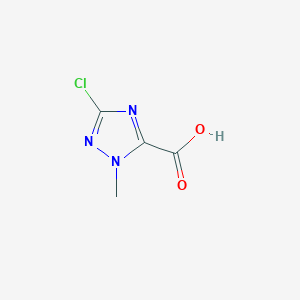 molecular formula C4H4ClN3O2 B1470825 3-Chloro-1-methyl-1H-1,2,4-triazole-5-carboxylic acid CAS No. 1781676-47-8