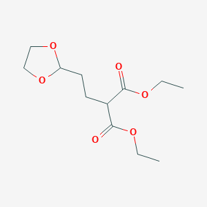 molecular formula C12H20O6 B14708276 Diethyl [2-(1,3-dioxolan-2-yl)ethyl]propanedioate CAS No. 23985-06-0