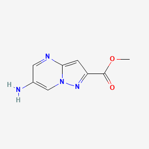 molecular formula C8H8N4O2 B1470828 Methyl 6-aminopyrazolo[1,5-a]pyrimidine-2-carboxylate CAS No. 1784544-40-6