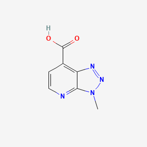 molecular formula C7H6N4O2 B1470829 3-methyl-3H-[1,2,3]triazolo[4,5-b]pyridine-7-carboxylic acid CAS No. 1785515-89-0