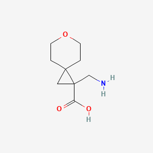 molecular formula C9H15NO3 B1470830 1-(Aminomethyl)-6-oxaspiro[2.5]octane-1-carboxylic acid CAS No. 1783511-43-2