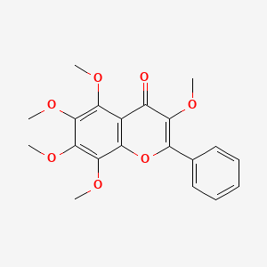 molecular formula C20H20O7 B14708305 3,5,6,7,8-Pentamethoxyflavone CAS No. 14221-85-3