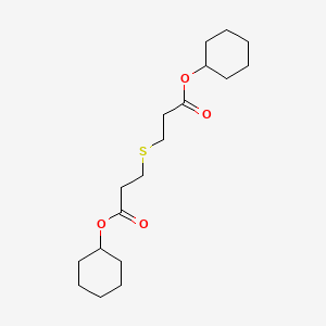 molecular formula C18H30O4S B14708324 Dicyclohexyl 3,3'-sulfanediyldipropanoate CAS No. 13081-81-7