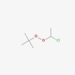 molecular formula C6H13ClO2 B14708350 2-[(1-Chloroethyl)peroxy]-2-methylpropane CAS No. 20614-18-0