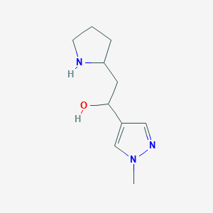 1-(1-methyl-1H-pyrazol-4-yl)-2-(pyrrolidin-2-yl)ethan-1-ol