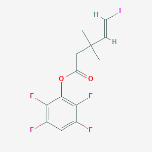 B147084 2,3,5,6-Tetrafluorophenyl-3,3-dimethyl-5-iodo-4-pentenoate CAS No. 126296-30-8