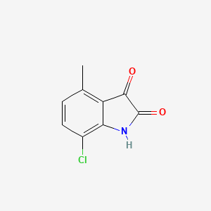 molecular formula C9H6ClNO2 B1470840 7-chloro-4-methyl-2,3-dihydro-1H-indole-2,3-dione CAS No. 298221-52-0